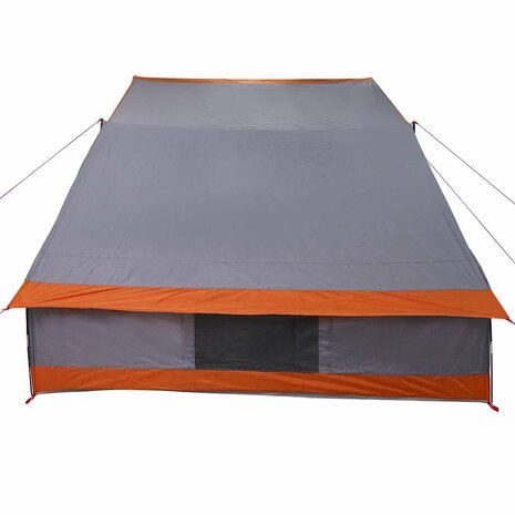 Camping Tent met dak Grijs en Oranje 223 x 163 x 130 cm taft 6