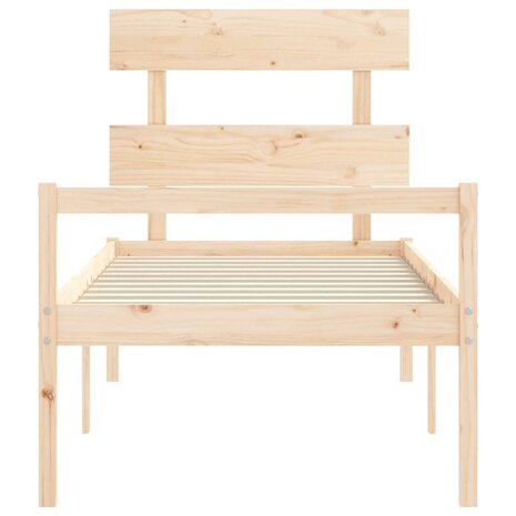 Seniorenbed met hoofdbord massief hout 6