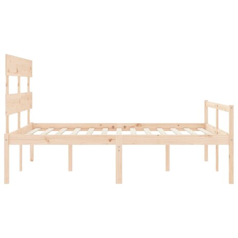 Seniorenbed met hoofdbord massief hout 160x200 cm 7