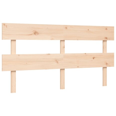 Seniorenbed met hoofdbord massief hout 160x200 cm 8
