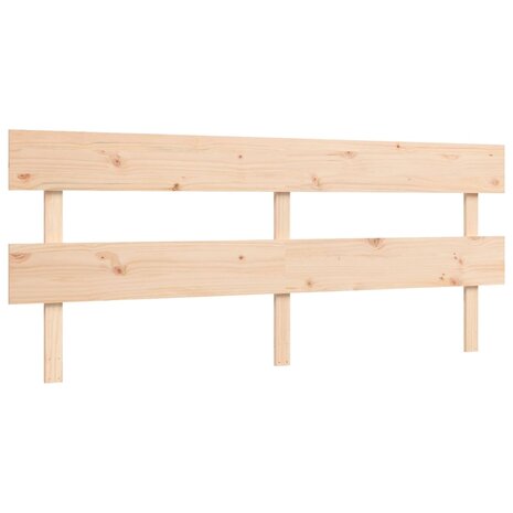 Seniorenbed met hoofdbord massief hout 200x200 cm 8