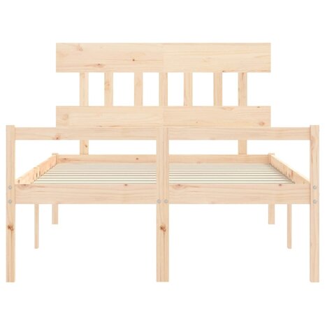 Seniorenbed met hoofdbord massief hout 120x200 cm 6