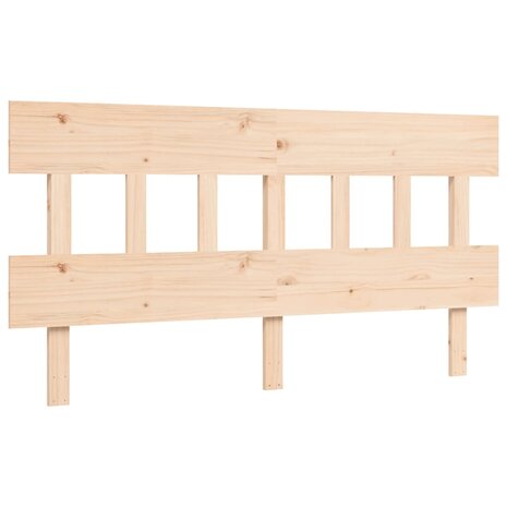 Seniorenbed met hoofdbord massief hout 160x200 cm 8