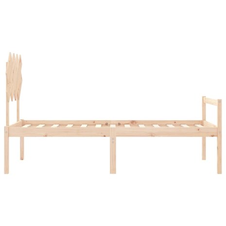 Seniorenbed met hoofdbord massief hout 7
