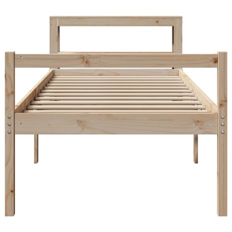 Seniorenbed met hoofdbord massief grenenhout 75x190 cm 4