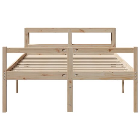 Seniorenbed met hoofdbord massief grenenhout 120x200 cm 4