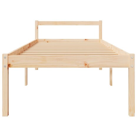 Seniorenbed massief grenenhout wit 75x190 cm 4