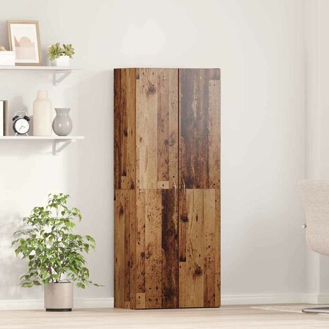 Kantoorkast met plank Oudhout 70 x 32 x 77.5 cm Bewerkt hout 1