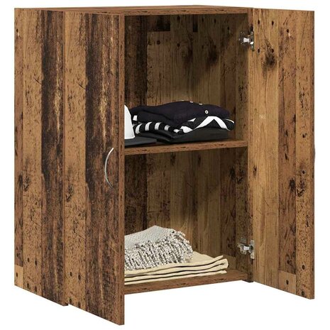 Kantoorkast Zwart Eiken 70 x 32 x 77.5 cm Bewerkt hout 3
