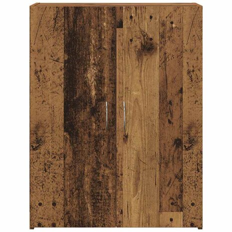 Kantoorkast Zwart Eiken 70 x 32 x 77.5 cm Bewerkt hout 6