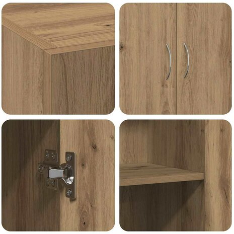 Kantoorkast met plank Oudhout 70 x 32 x 77.5 cm Bewerkt hout 9