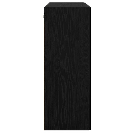 Opbergkast Wandgemonteerd Zwart Eiken 69,5 x 34 x 90 cm 7
