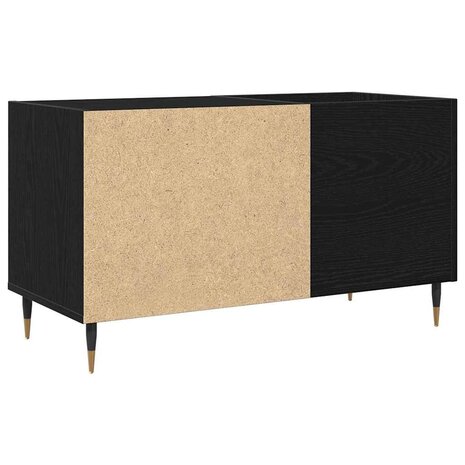 Platenkast met plank Zwart Eiken 85 x 38 x 48 cm Bewerkt hout 5