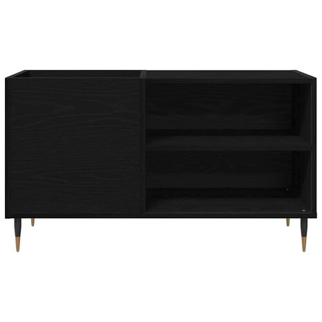 Platenkast met plank Zwart Eiken 85 x 38 x 48 cm Bewerkt hout 6