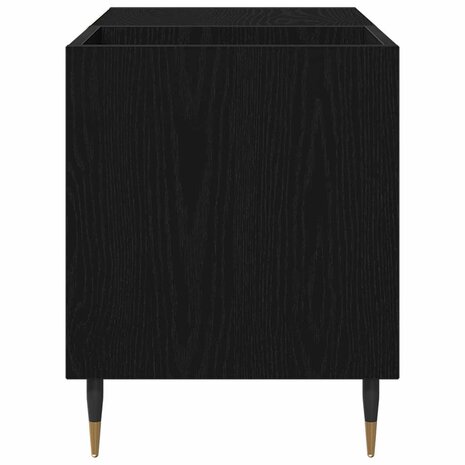 Platenkast met plank Zwart Eiken 85 x 38 x 48 cm Bewerkt hout 7