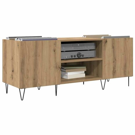 Platenkast met plank met opslag Artisan Eiken 121 x 38 x 48 cm 3