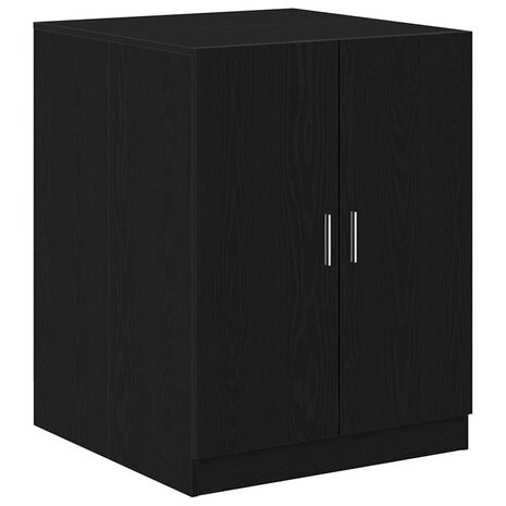 Wasmachinekast met opslag Zwart Eiken 70,5 x 71,5 x 91,5 cm 2
