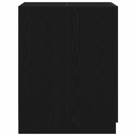 Wasmachinekast met opslag Zwart Eiken 70,5 x 71,5 x 91,5 cm 8
