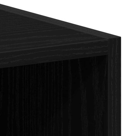 Wasmachinekast Zwart Eiken 64 x 24 x 190 cm Bewerkt hout 8