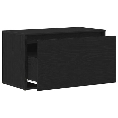 Bank met lade met opslag Zwart 80 x 40 x 45 cm Bewerkt hout 5