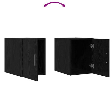 Wandkast Zwart Eiken 30 x 42,5 x 39,5 cm Bewerkt hout 9