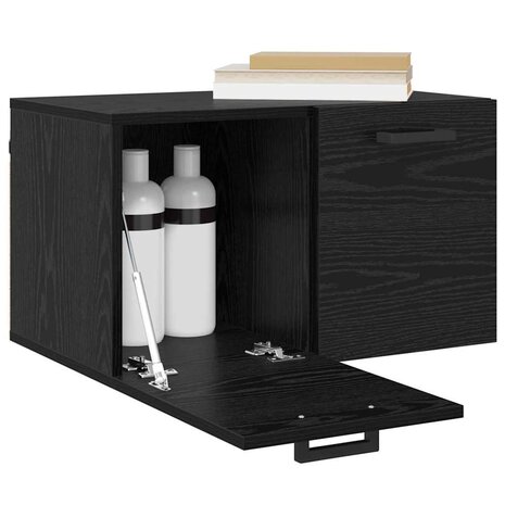 Wandkast Zwart Eiken 60 x 36,5 x 35 cm Bewerkt hout 3