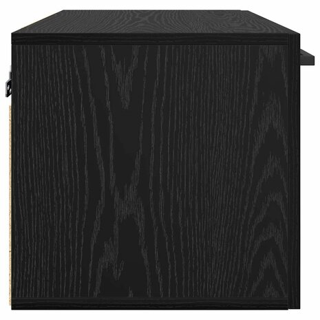 Wandkast Zwart Eiken 60 x 36,5 x 35 cm Bewerkt hout 7