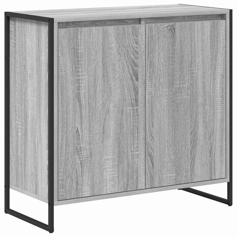 Bijzetkast Grijs Sonoma 79 x 36 x 75 cm Bewerkt hout 2