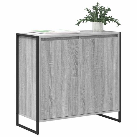Bijzetkast Grijs Sonoma 79 x 36 x 75 cm Bewerkt hout 3