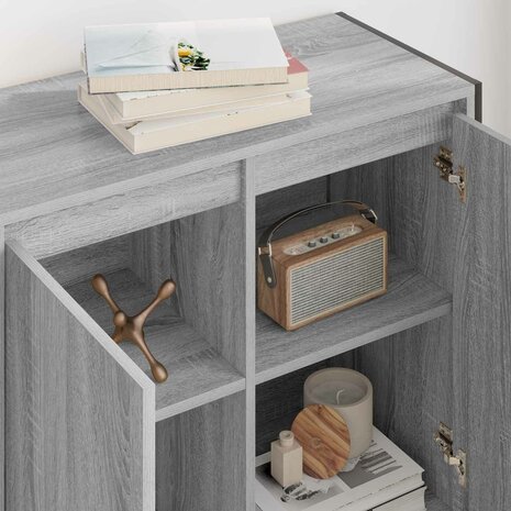 Bijzetkast Grijs Sonoma 79 x 36 x 75 cm Bewerkt hout 4