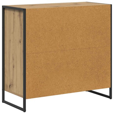 Bijzetkast Ambachtelijk eiken 79 x 36 x 75 cm Bewerkt hout 8