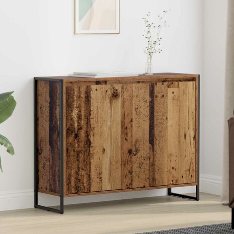 Bijzetkast Oud Hout 96,5 x 30 x 75 cm Bewerkt hout 1