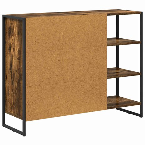 Bijzetkast Rook Eik 96.5 x 30 x 75 cm Bewerkt hout 8