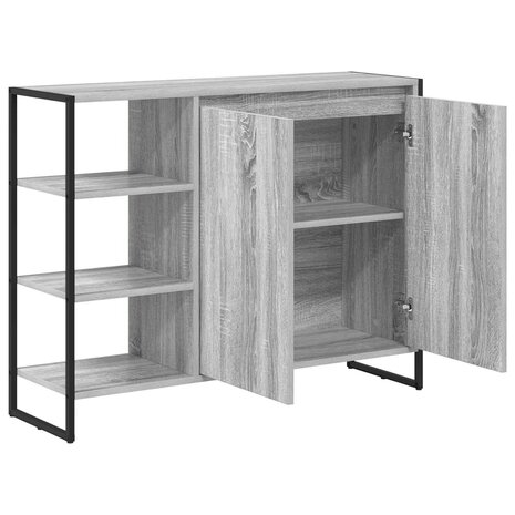 Bijzetkast Grijs Sonoma 96.5 x 30 x 75 cm Bewerkt hout 5