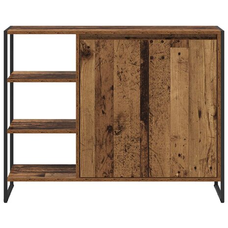 Bijzetkast Oud Hout 96.5 x 30 x 75 cm Bewerkt hout 6
