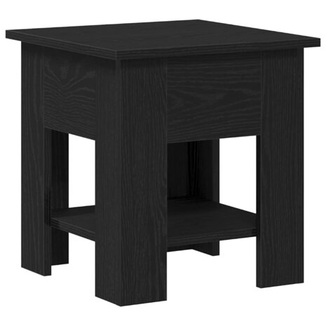 Salontafel Zwart Eiken 40 x 40 x 42 cm Bewerkt hout 2