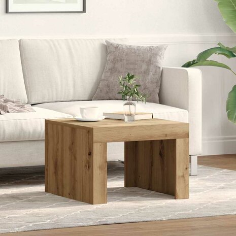 Salontafel Artisan Eiken 50 x 50 x 35 cm Bewerkt hout 1