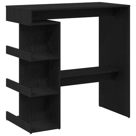 Bartafel met plank Zwart Eiken 100 x 48 x 101,5 cm Bewerkt hout 2