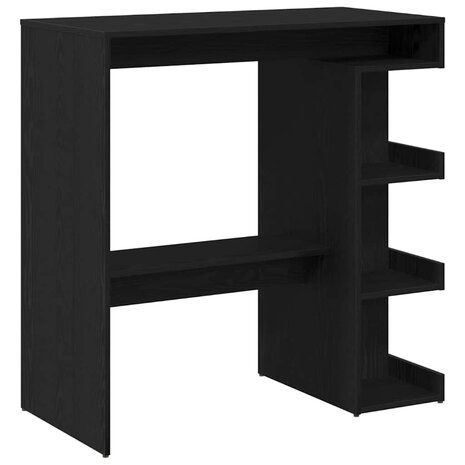 Bartafel met plank Zwart Eiken 100 x 48 x 101,5 cm Bewerkt hout 5