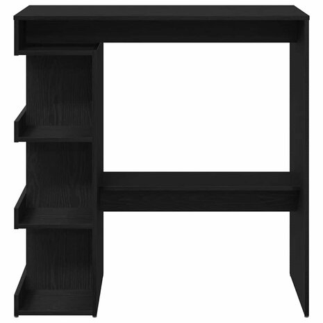 Bartafel met plank Zwart Eiken 100 x 48 x 101,5 cm Bewerkt hout 6