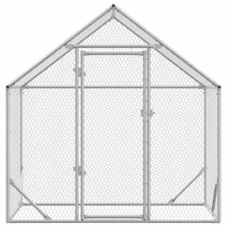 Kippenhok Zilver 170 x 100 x 177 cm Gegalvaniseerd staal 4