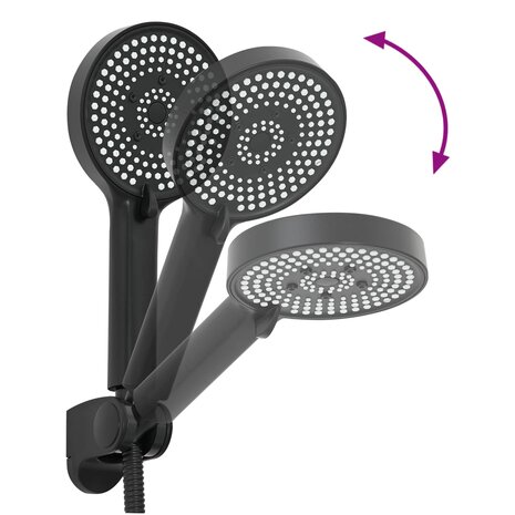 Doucheset Zwart G 1 / 2 inch 8