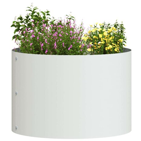 Tuin Bloempot Wit 30 x 30 x 20 cm Koudgewalst staal 3