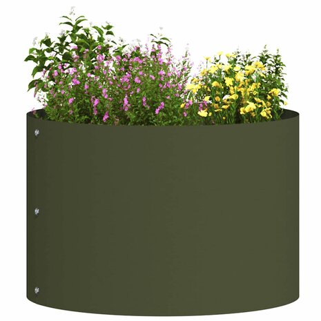 Tuin Bloempot Olijf Groen 30 x 30 x 20 cm Koudgewalst staal 3