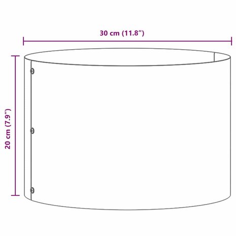 Tuin Bloempot Olijf Groen 30 x 30 x 20 cm Koudgewalst staal 9