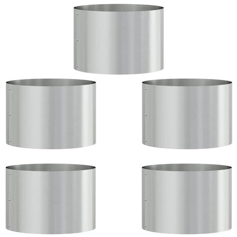 Tuin Bloempot 5 pcs Zilver 30 x 30 x 20 cm Gegalvaniseerd staal 2