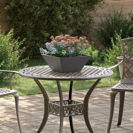 Tuin Bloempot Zwart 35 x 35 x 15 cm Koudgewalst staal 1