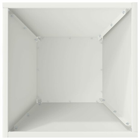 Tuin Bloempot Wit 35 x 35 x 15 cm Koudgewalst staal 8