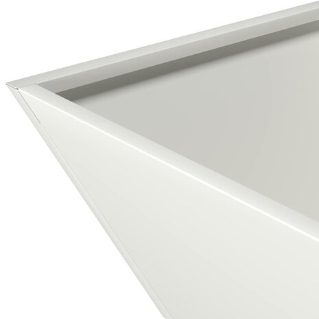 Tuin Bloempot Wit 35 x 35 x 15 cm Koudgewalst staal 9