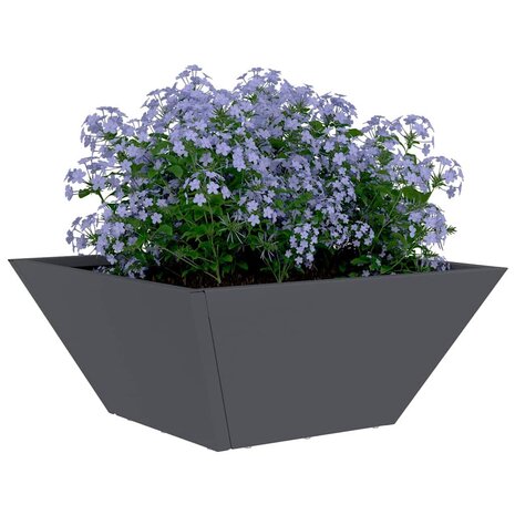 Tuin Bloempot Antraciet 35 x 35 x 15 cm Koudgewalst staal 3